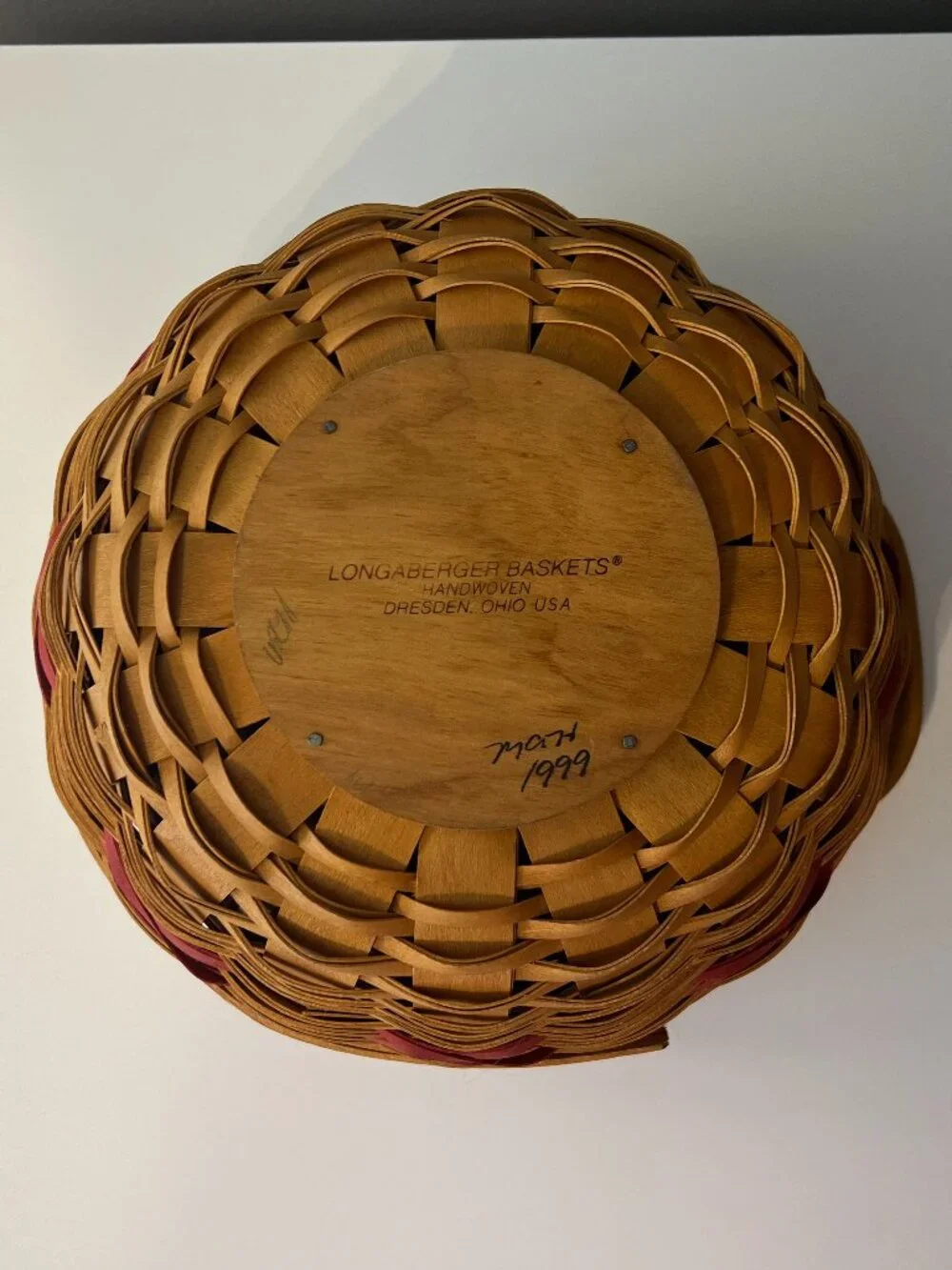 Longaberger – 1999 Edition Christmas Collection Popcorn Basket